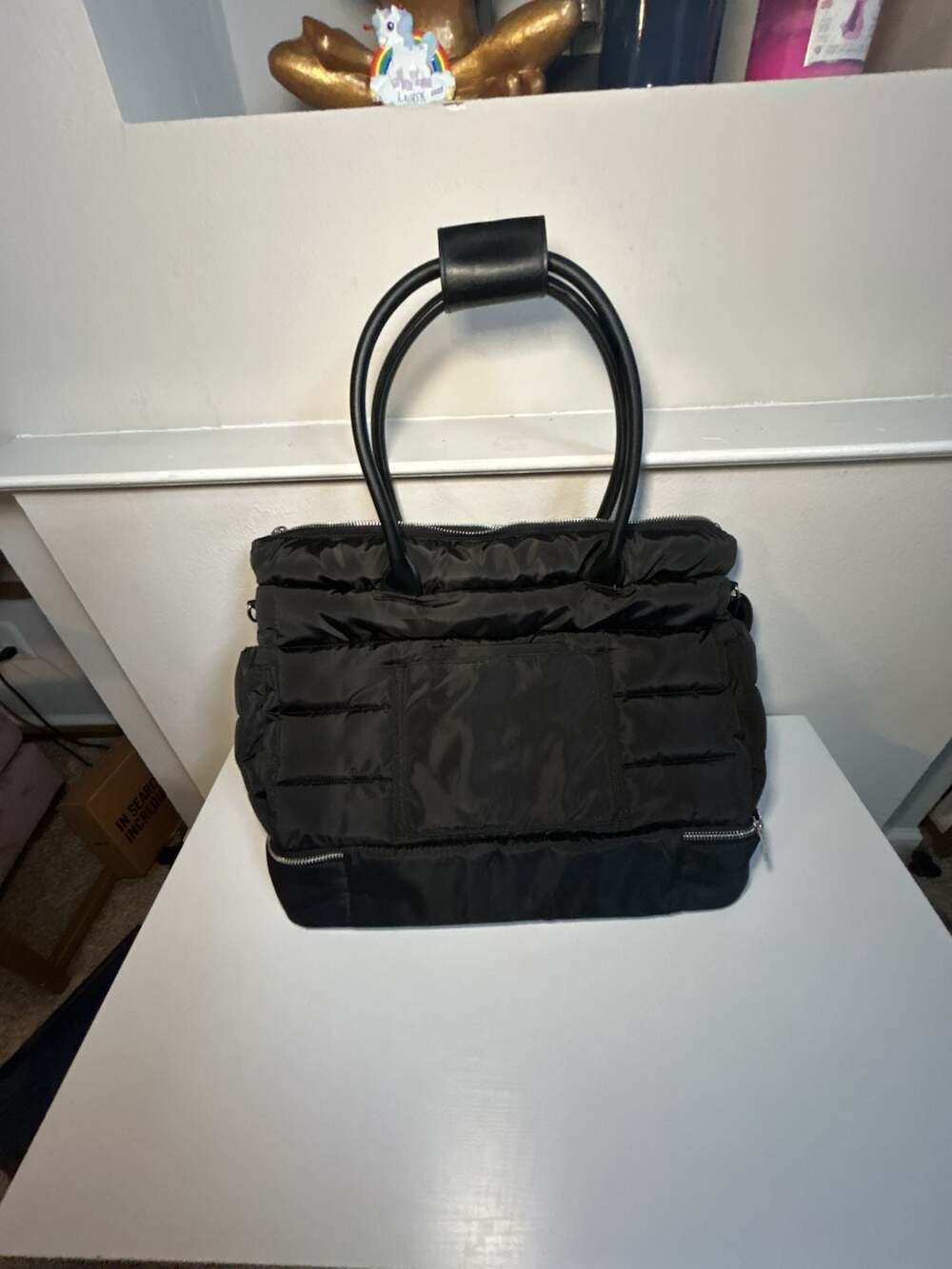 iPack Puffer Fashion Tote Bag with Removable Compartment